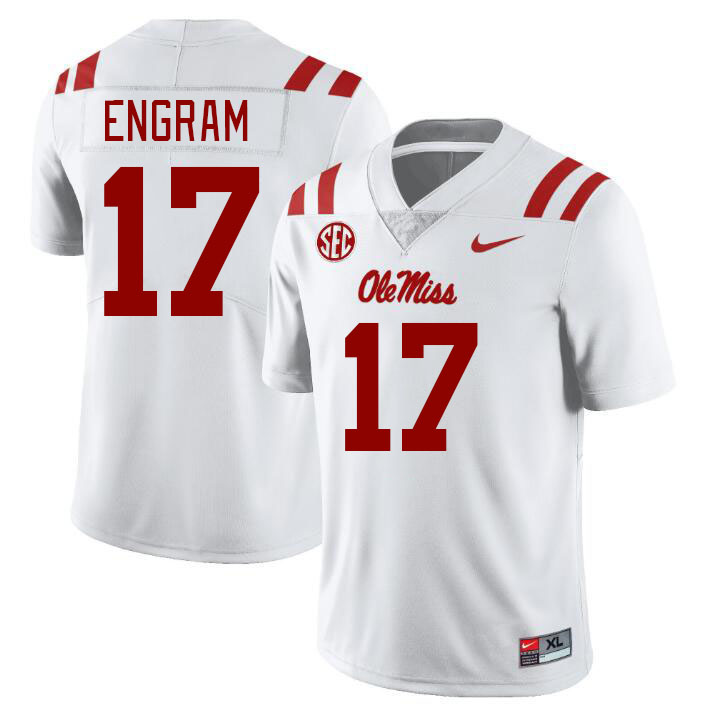 Ole Miss Rebels #17 Evan Engram College Football Jerseys Stitched Sale-White